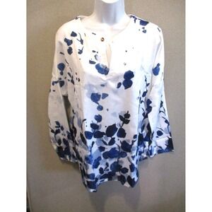 ShallWe Watercolor Floral Pull Over Top Size Small NWT Shall We